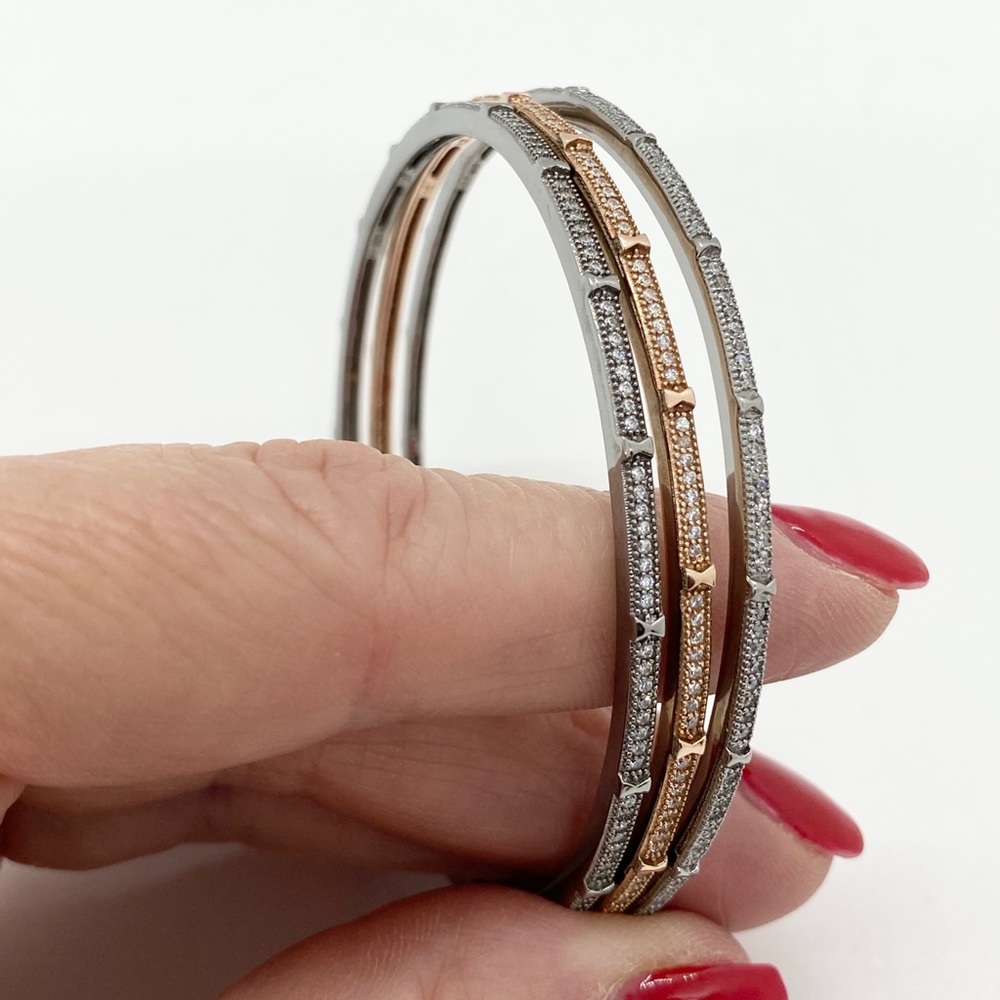 🎉Host Pick🎉 Set/3 CRISLU Sterling Silver Bangles